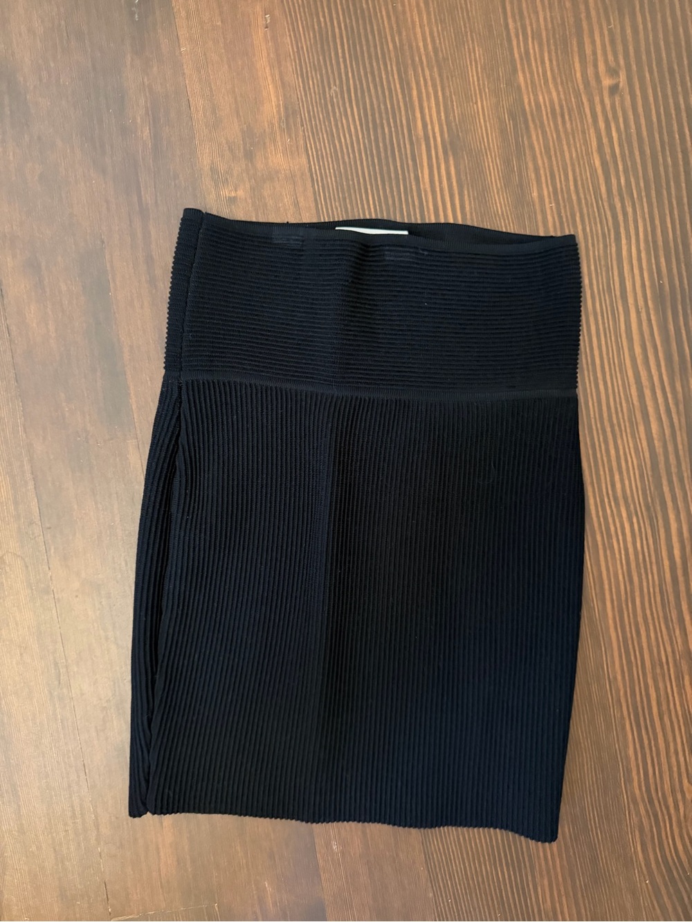 Aritzia sculpt Black Ribbed mini Skirt